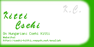 kitti csehi business card